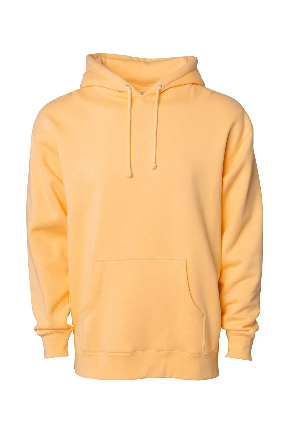 Independent Trading Company Mens Hooded Sweatshirt Hoodie w/ Pouch Pocket - Peach