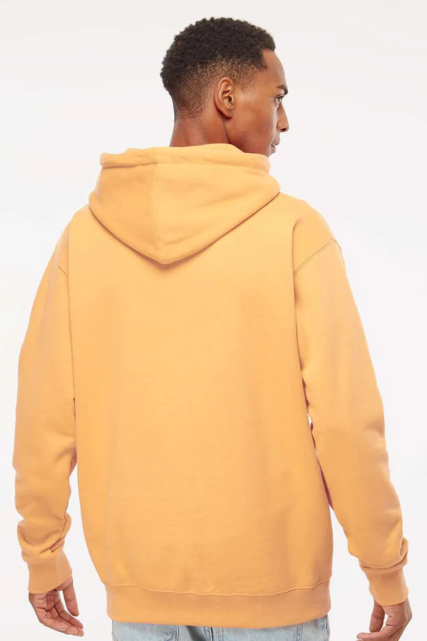 Independent Trading Company Mens Hooded Sweatshirt Hoodie w/ Pouch Pocket - Peach