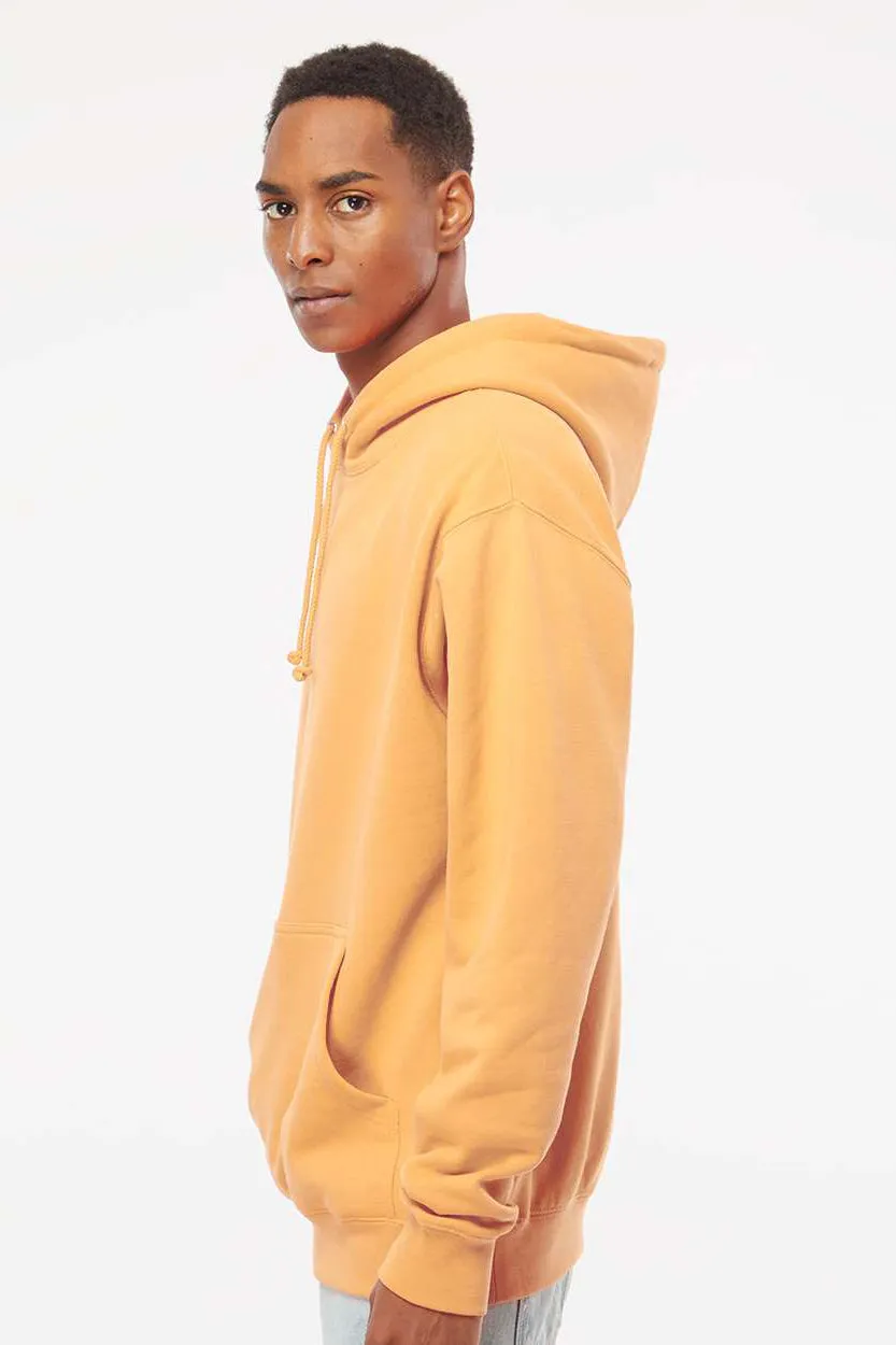 Independent Trading Company Mens Hooded Sweatshirt Hoodie w/ Pouch Pocket - Peach