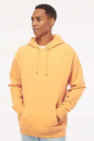 Independent Trading Company Mens Hooded Sweatshirt Hoodie w/ Pouch Pocket - Peach