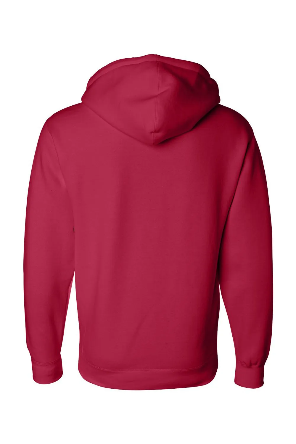 Independent Trading Company Mens Hooded Sweatshirt Hoodie w/ Pouch Pocket - Red