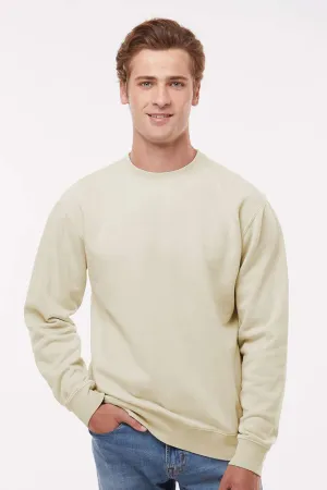 Independent Trading Company Mens Pigment Dyed Crewneck Sweatshirt - Ivory