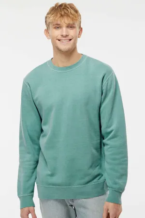Independent Trading Company Mens Pigment Dyed Crewneck Sweatshirt - Mint Green