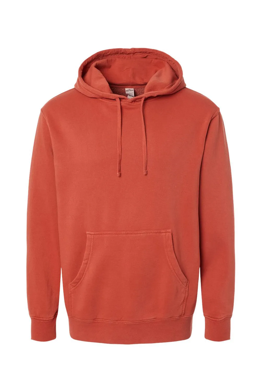 Independent Trading Company Mens Pigment Dyed Hooded Sweatshirt Hoodie w/ Pouch Pocket - Amber