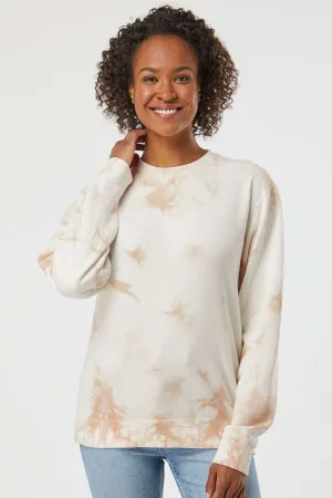 Independent Trading Company Mens Tie-Dye Crewneck Sweatshirt - Dusty Pink