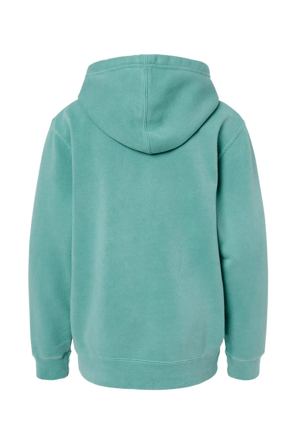 Independent Trading Company Youth Pigment Dyed Hooded Sweatshirt Hoodie w/ Pouch Pocket - Mint Green