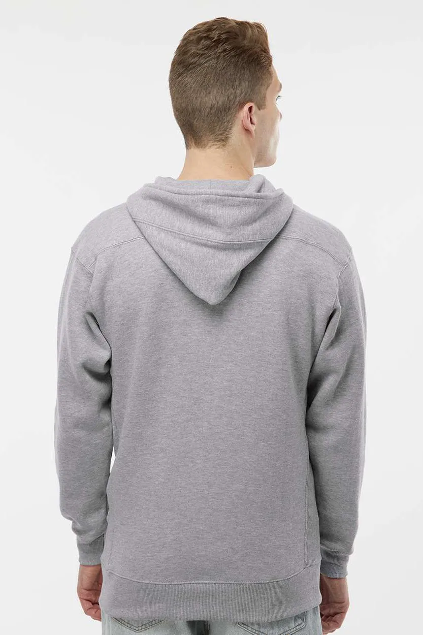 J America Mens Sport Lace Hooded Sweatshirt Hoodie w/ Pouch Pocket - Oxford Grey