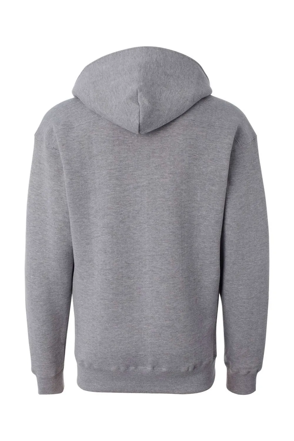 J America Mens Sport Lace Hooded Sweatshirt Hoodie w/ Pouch Pocket - Oxford Grey