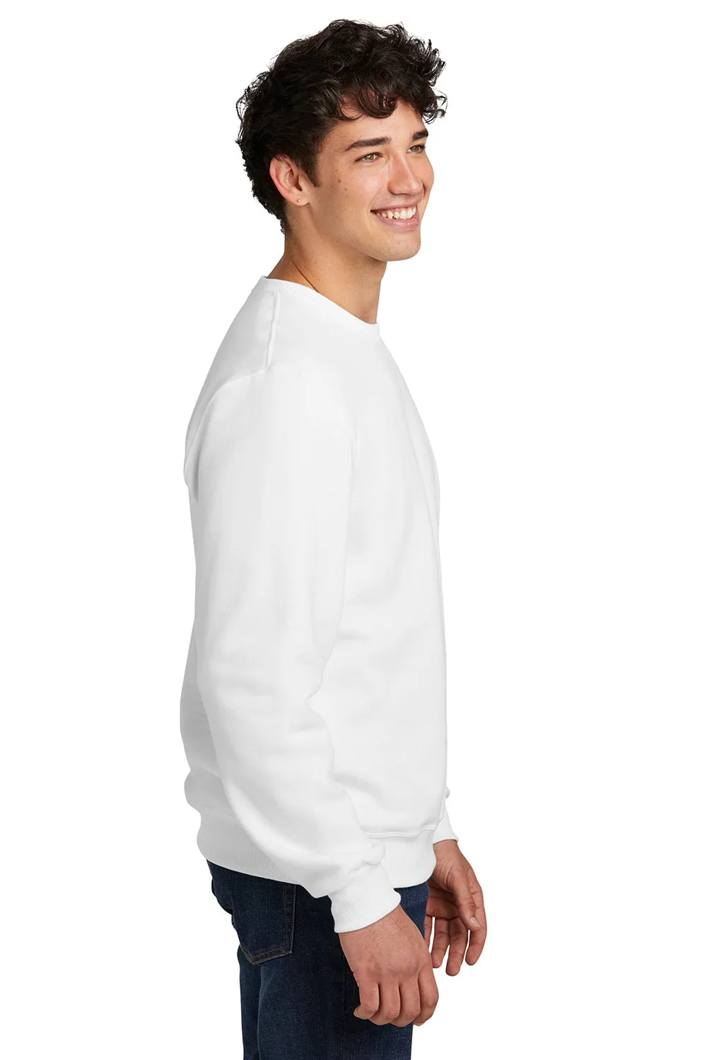 Jerzees Mens Eco Premium Moisture Wicking Crewneck Sweatshirt - White