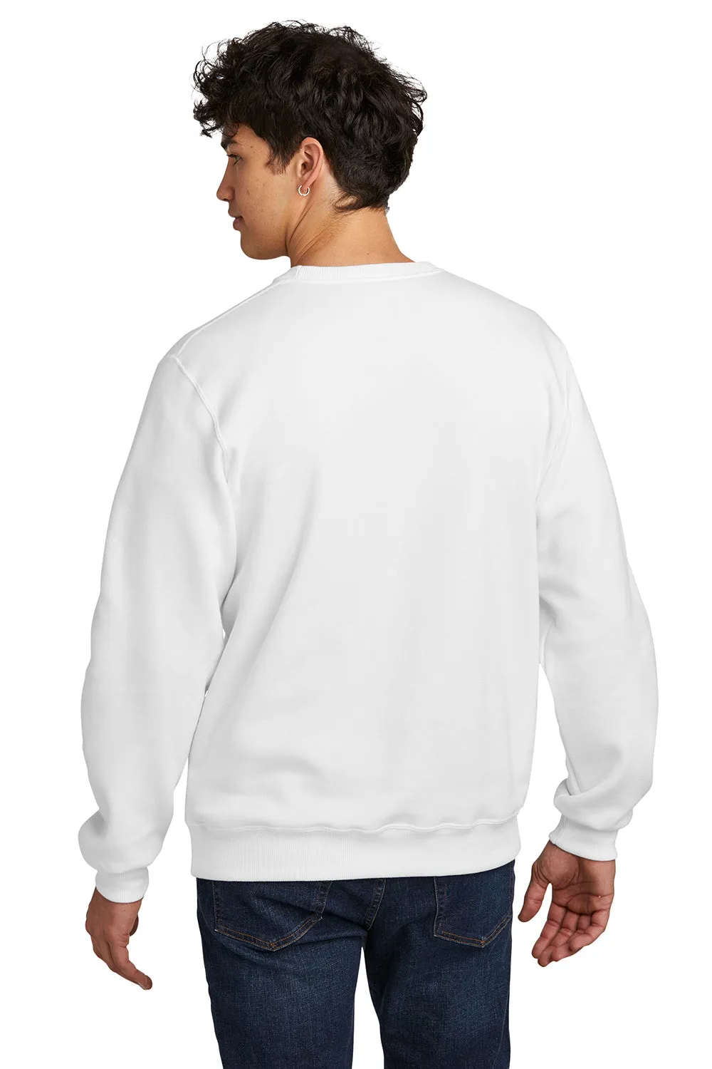 Jerzees Mens Eco Premium Moisture Wicking Crewneck Sweatshirt - White