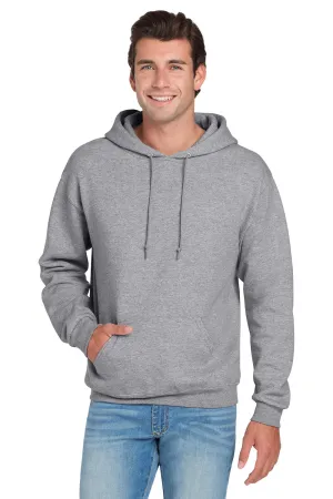 Jerzees Mens NuBlend Pill Resistant Fleece Hooded Sweatshirt Hoodie w/ Pouch Pocket - Heather Grey