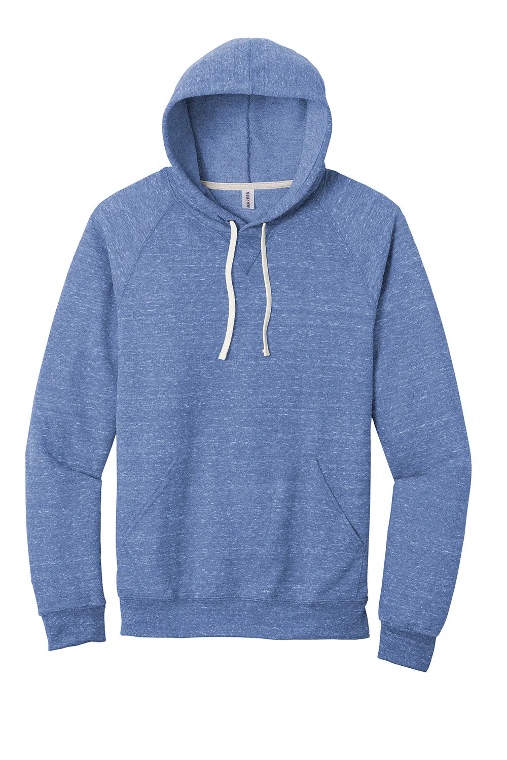Jerzees Mens Vintage Snow French Terry Hooded Sweatshirt Hoodie w/ Pouch Pocket - Heather Royal Blue