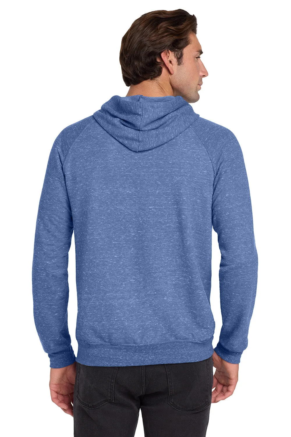 Jerzees Mens Vintage Snow French Terry Hooded Sweatshirt Hoodie w/ Pouch Pocket - Heather Royal Blue