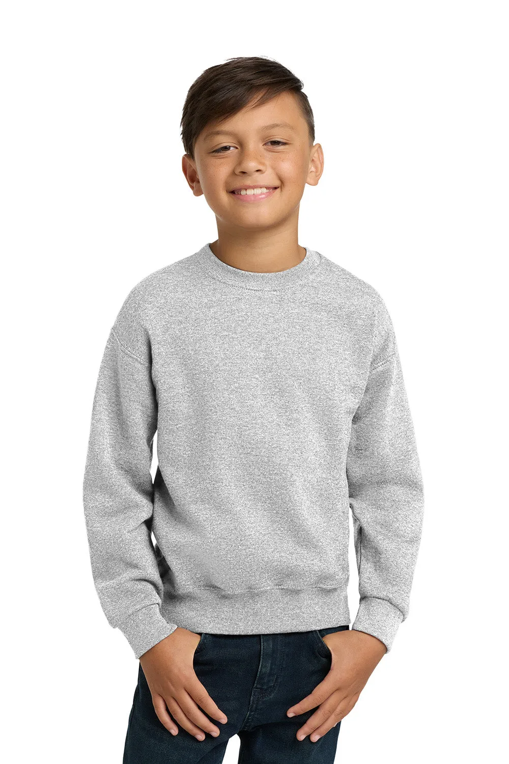 Jerzees Youth NuBlend Fleece Crewneck Sweatshirt - Ash Grey