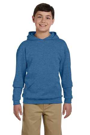 Jerzees Youth NuBlend Pill Resistant Fleece Hooded Sweatshirt Hoodie w/ Pouch Pocket - Vintage Heather Blue