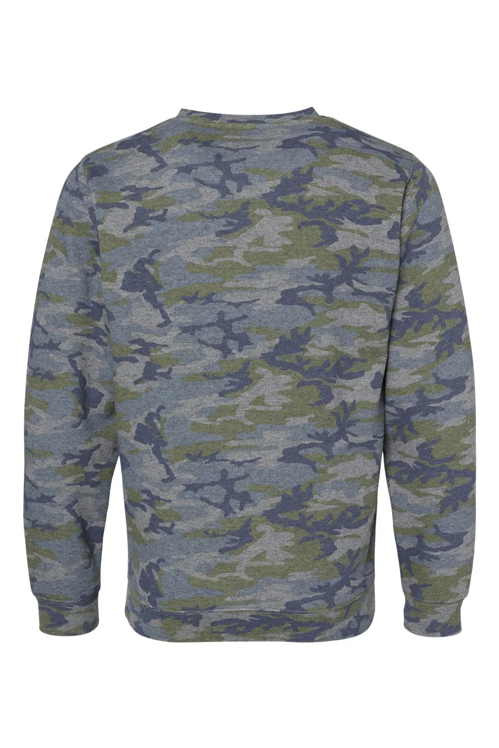 LAT Mens Elevated Fleece Crewneck Sweatshirt - Vintage Camo