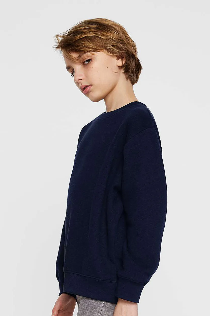 LAT Youth Elevated Fleece Crewneck Sweatshirt - Navy Blue