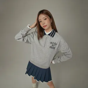 Logo Half Zip Up Sweatshirt