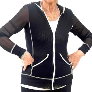 Long Sleeve Hoodie In Black