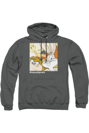Looney Tunes Squad Goals Adult Pull Over Hoodie / Hooded Sweatshirt