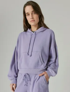 Lucky Brand Puff Sleeve Terry Hoodie Persian Violet Lucky Brand