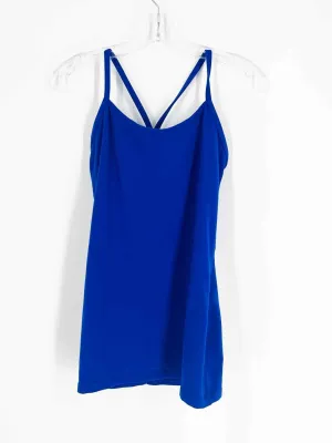 Lululemon Athletica Size 8 Dk Blue Solid Stretch Activewear Top-Sleeveless