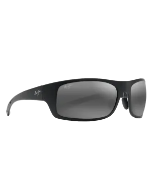 Maui Jim Sunglasses Big Wave Polarised Wrap Sunglasses in Matte Black Neutral Grey