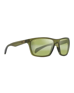 Maui Jim Sunglasses Makoa Polarised Wrap Sunglasses in Khaki Green