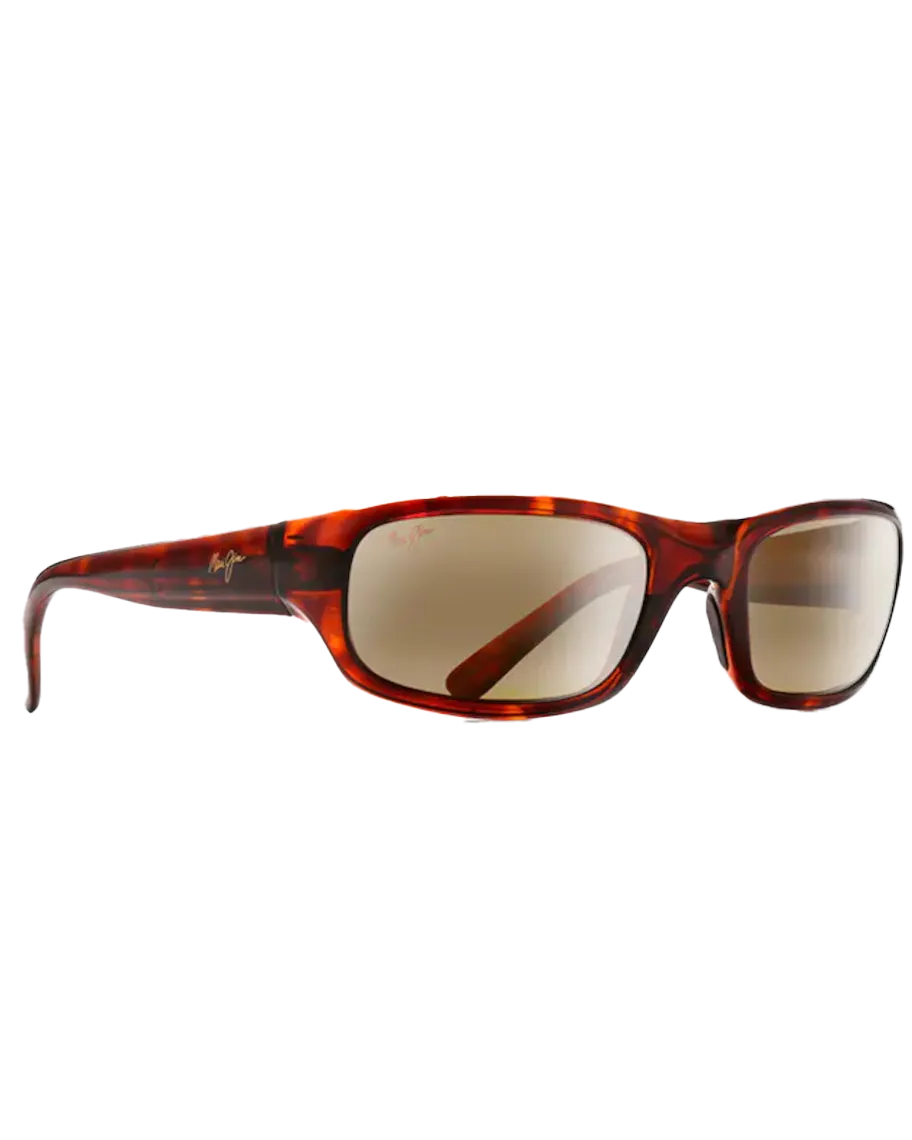 Maui Jim Sunglasses Stingray Polarised Wrap Sunglasses in Tortoise & HCL Bronze