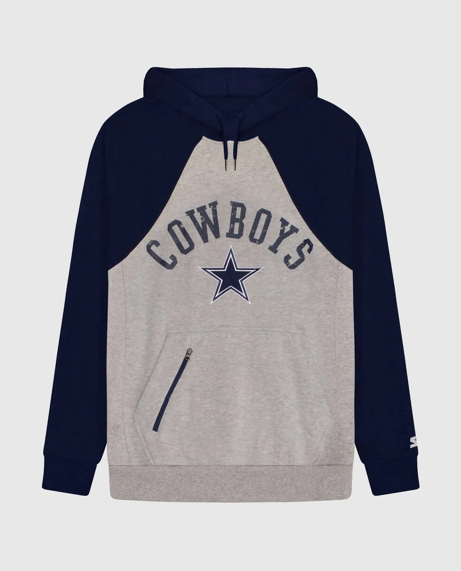 Men's Dallas Cowboys Front Zip-Pocket Hoodie In Grey