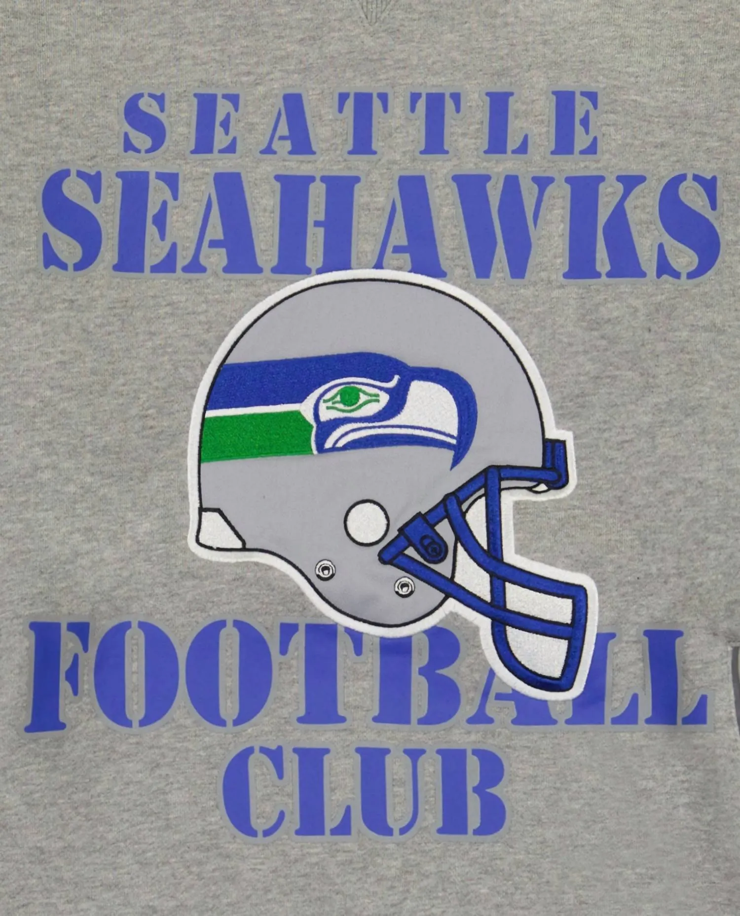 Men's Seattle Seahawks Crew Neck Sweatshirt With Zip Pockets In Heather Grey