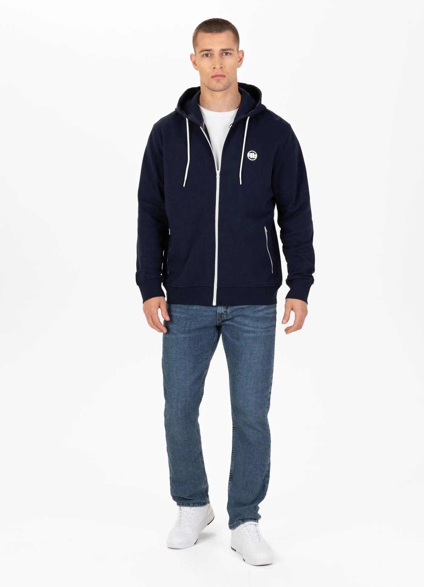 Men's Zip-up hoodie Terry Small Logo