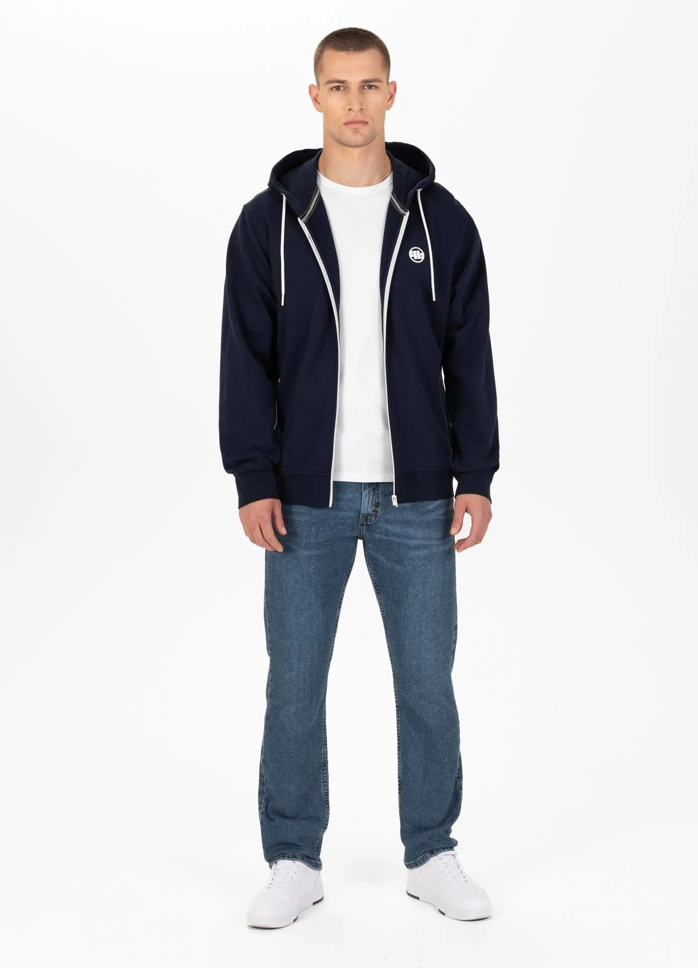 Men's Zip-up hoodie Terry Small Logo