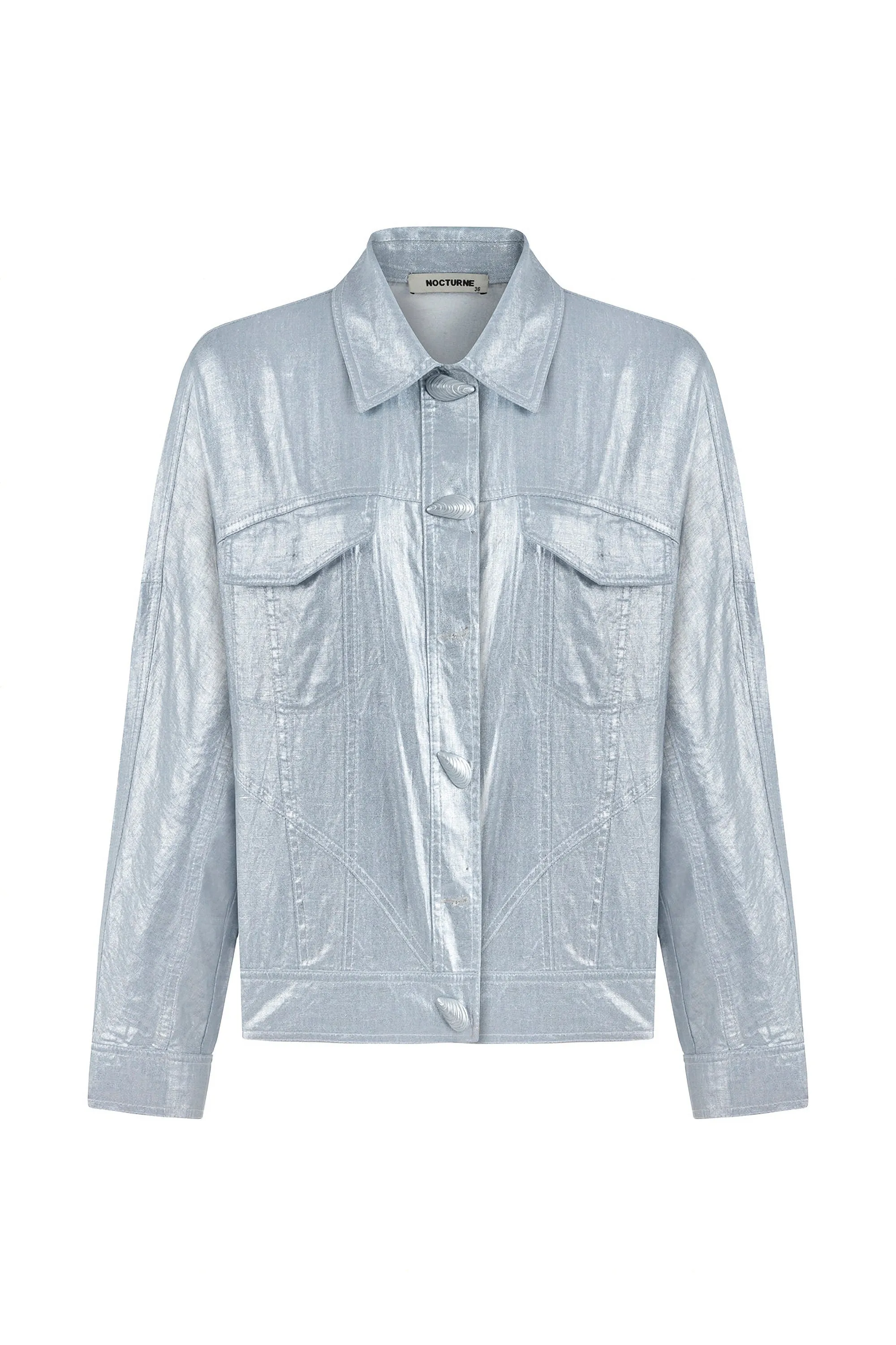 Metallic Shell Detailed Jacket
