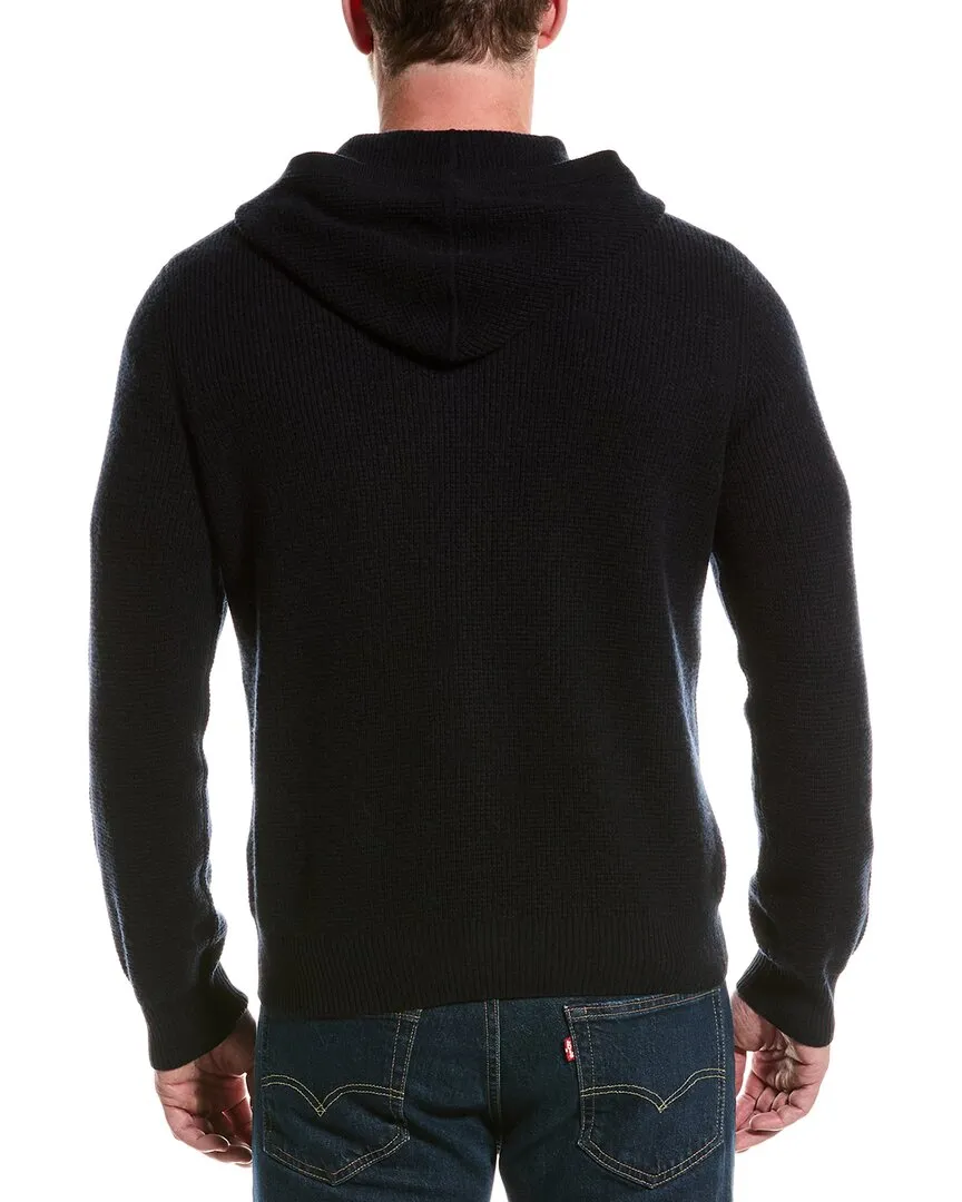 NAADAM Waffle Stitch Wool & Cashmere-Blend Henley Hoodie