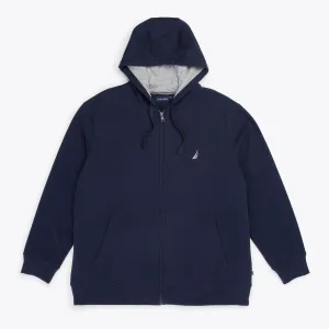Nautica Men's Big & Tall Fleece Full-Zip Hoodie Navy Nautica
