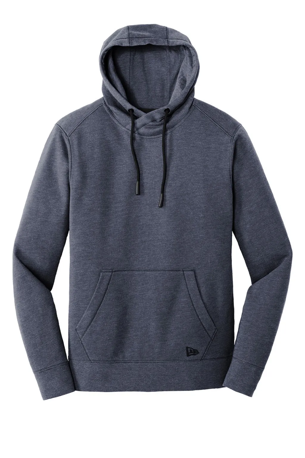 New Era Mens Fleece Hooded Sweatshirt Hoodie w/ Pouch Pocket - Heather Navy Blue