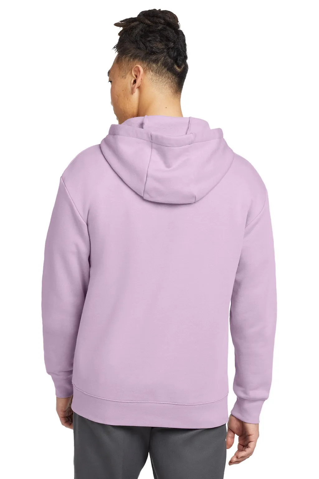 New Era Mens Heritage Fleece Hooded Sweatshirt Hoodie w/ Pouch Pocket - Lavender Purple