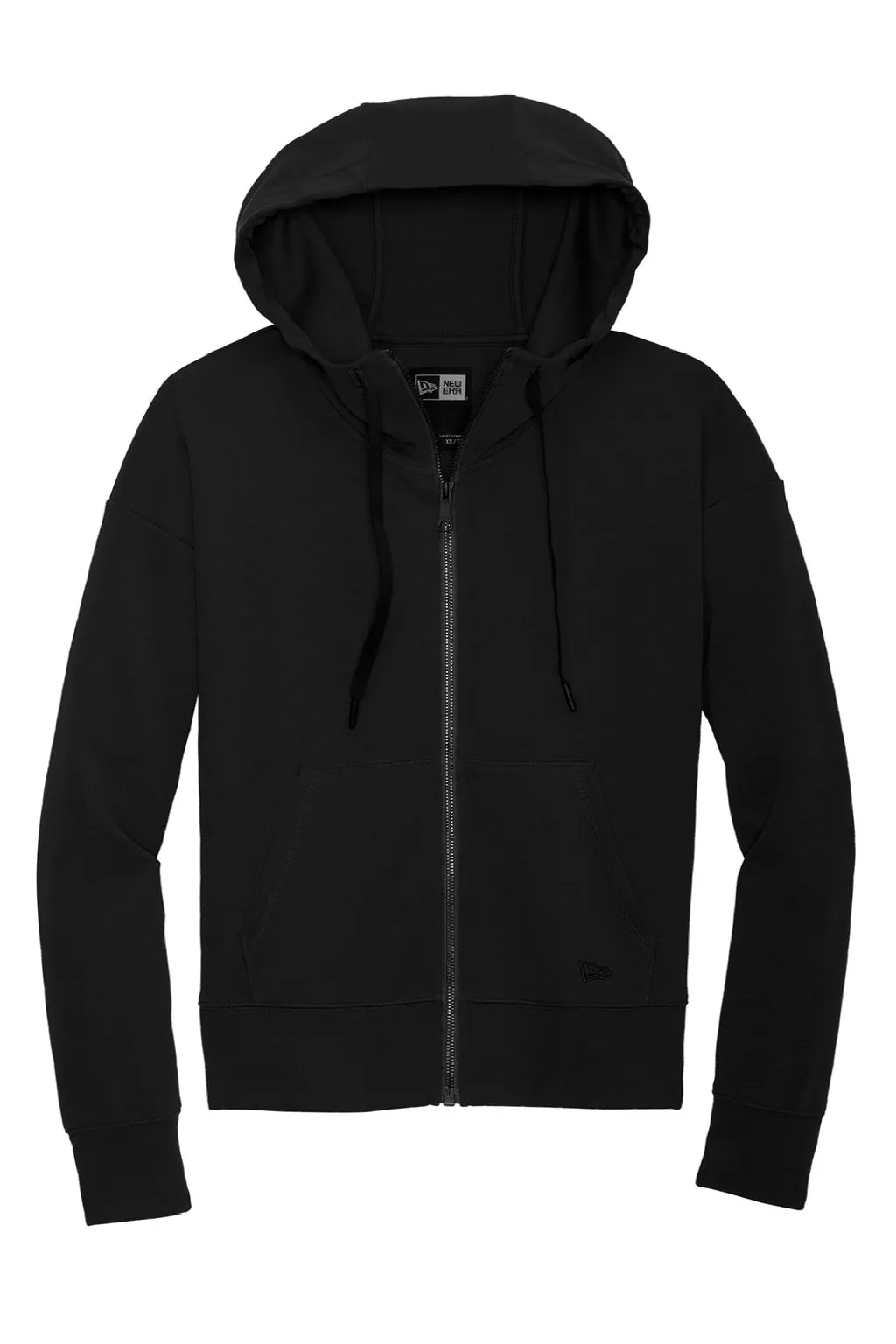 New Era Womens STS Full Zip Hooded Sweatshirt Hoodie w/ Pockets - Black