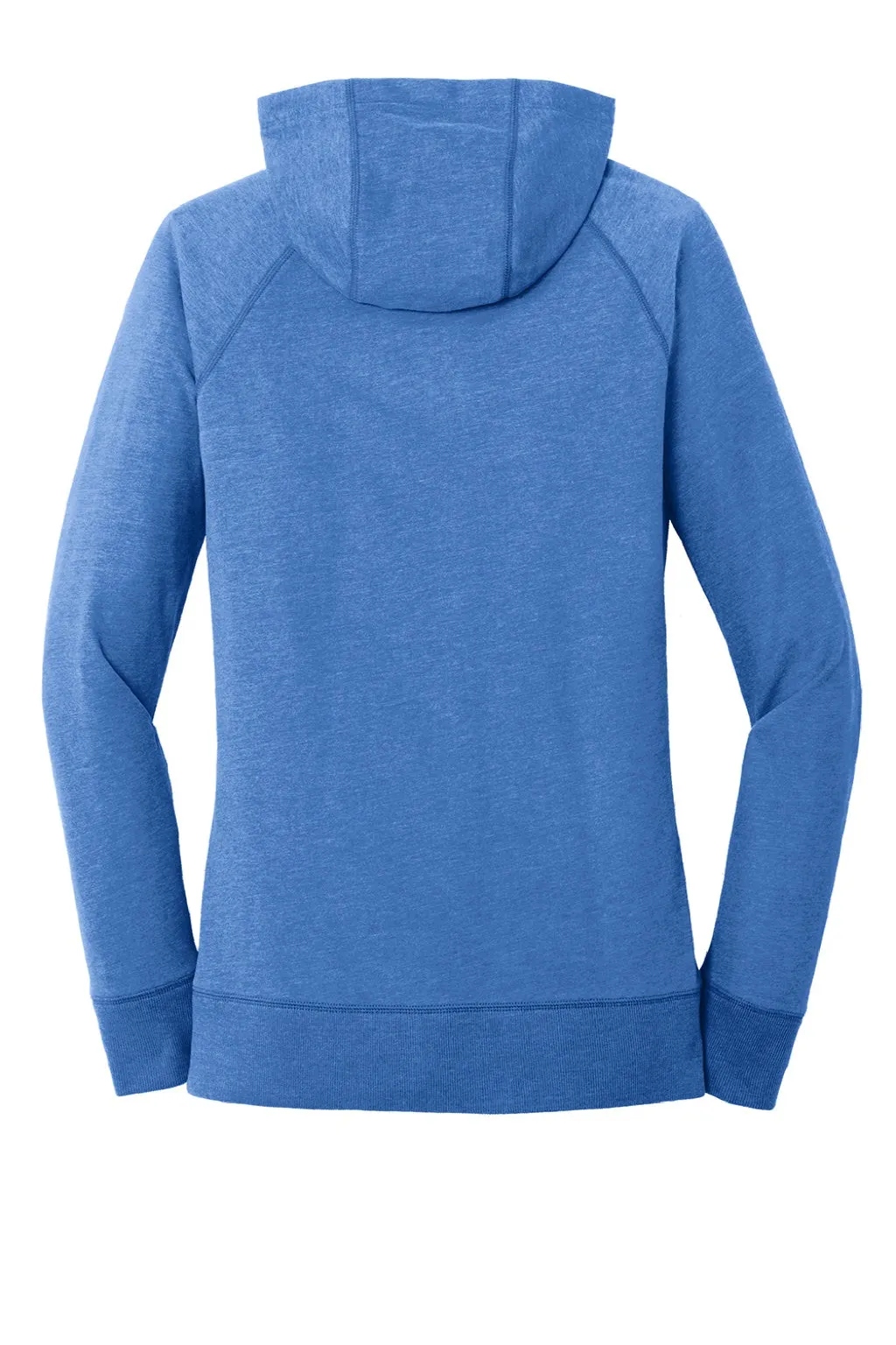 New Era Womens Sueded Full Zip Hooded Sweatshirt Hoodie w/ Pockets - Heather Royal Blue