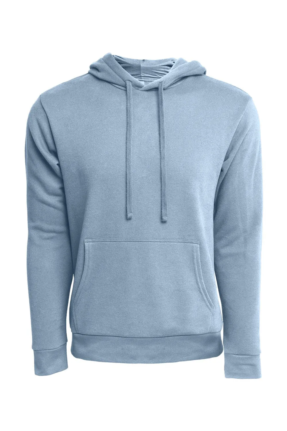 Next Level Mens Sueded French Terry Hooded Sweatshirt Hoodie w/ Pouch Pocket - Stonewashed Denim Blue