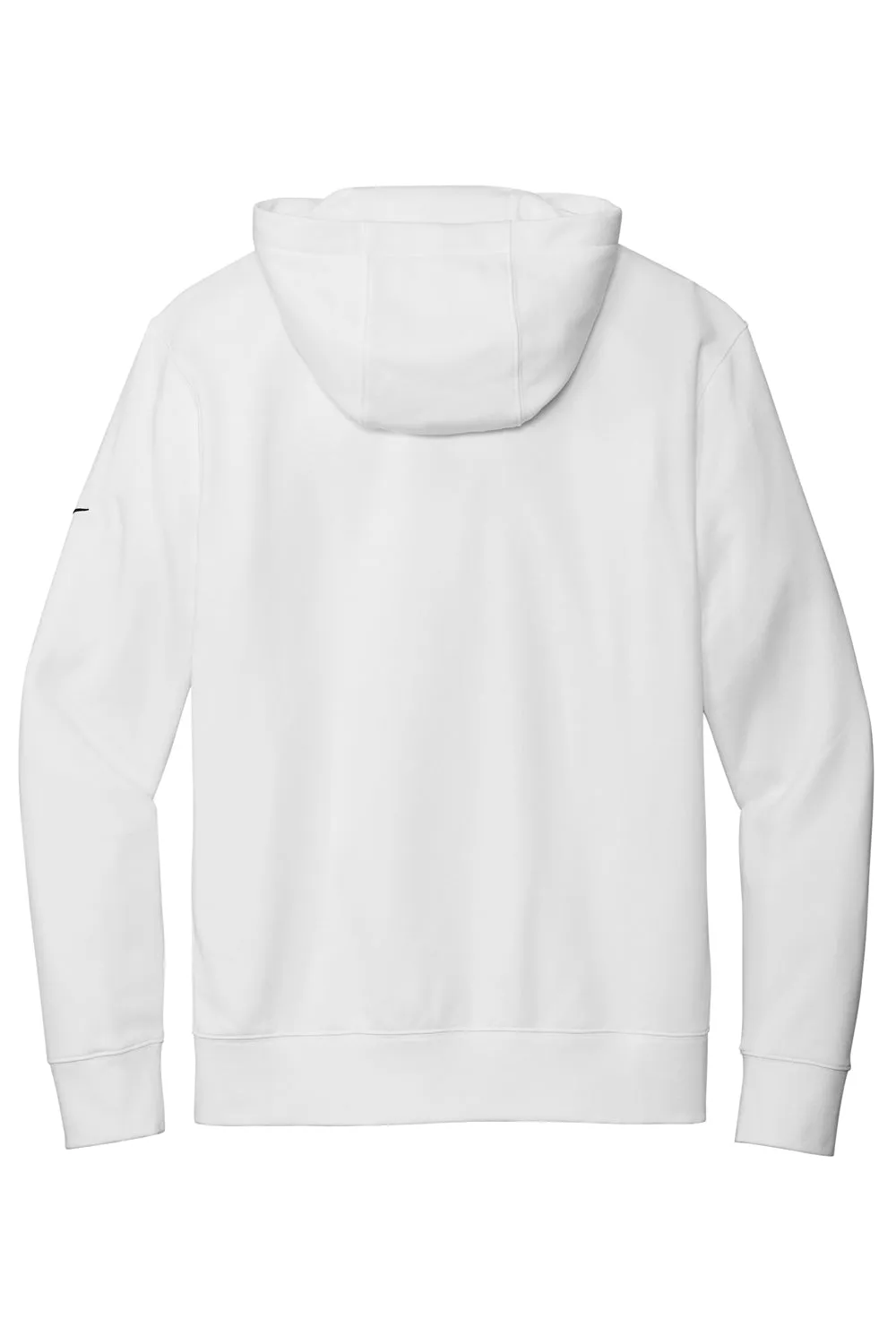 Nike Mens Club Fleece Full Zip Hooded Sweatshirt Hoodie w/ Pockets - White