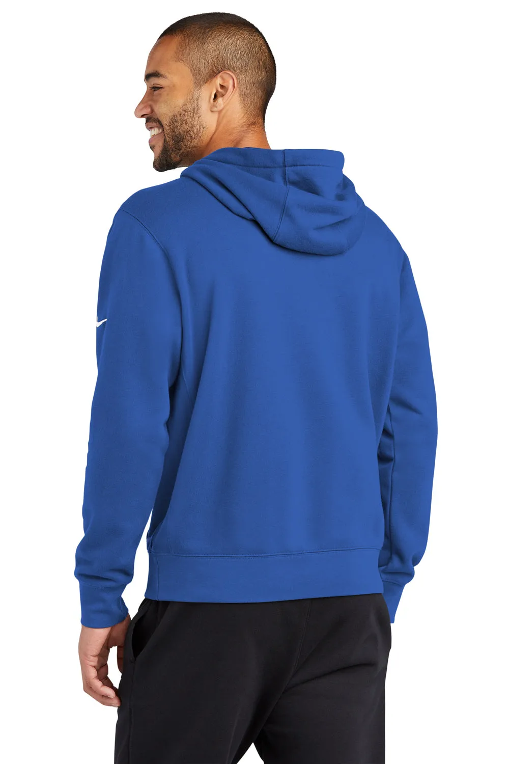 Nike Mens Club Fleece Hooded Sweatshirt Hoodie w/ Pouch Pocket - Game Royal Blue