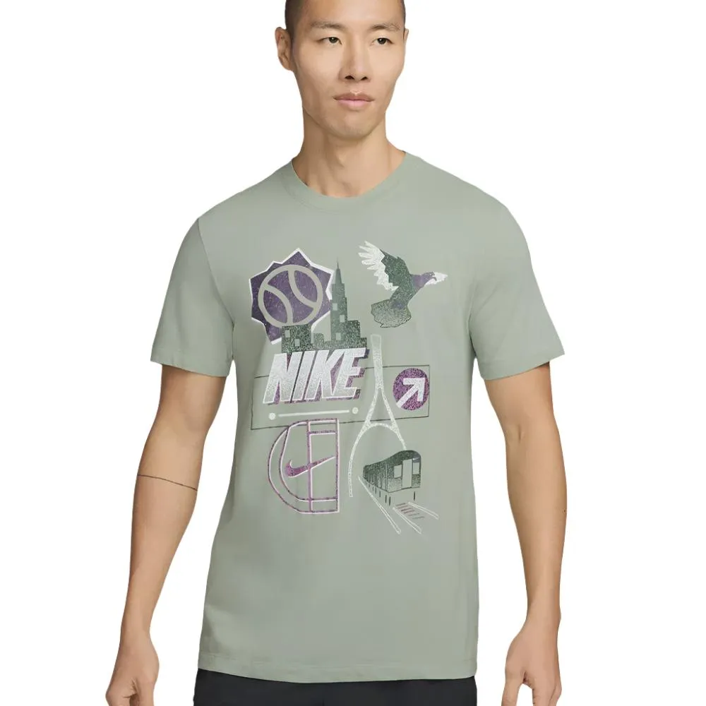 Nike Men's Court Tennis Tee - FZ8109-370 Clothing Nike Men