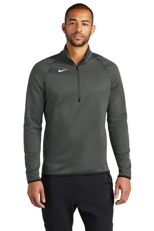 Nike Mens Therma-Fit Moisture Wicking Fleece 1/4 Zip Sweatshirt - Team Anthracite Grey