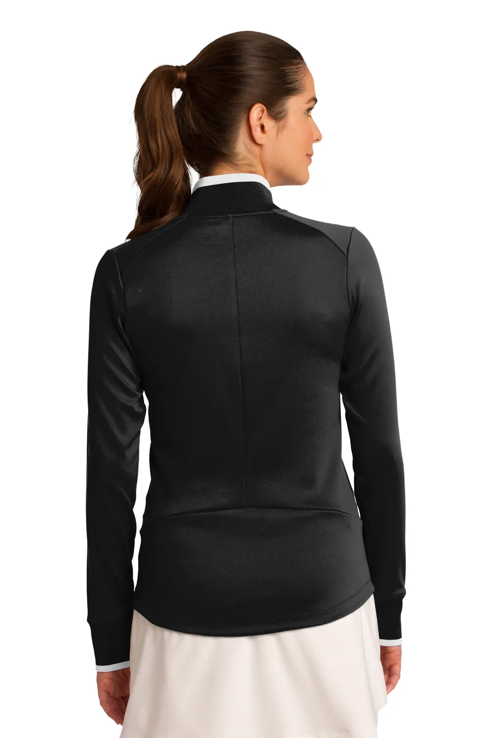 Nike Womens Dri-Fit Moisture Wicking 1/4 Zip Sweatshirt - Black/White