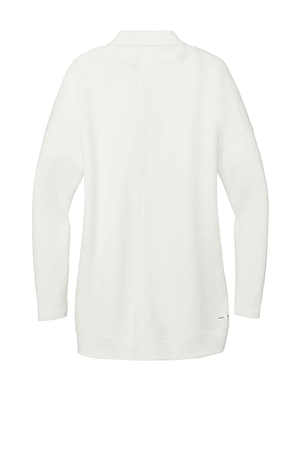 Ogio Womens Luuma Cocoon Open Front Fleece Sweatshirt - Ivory