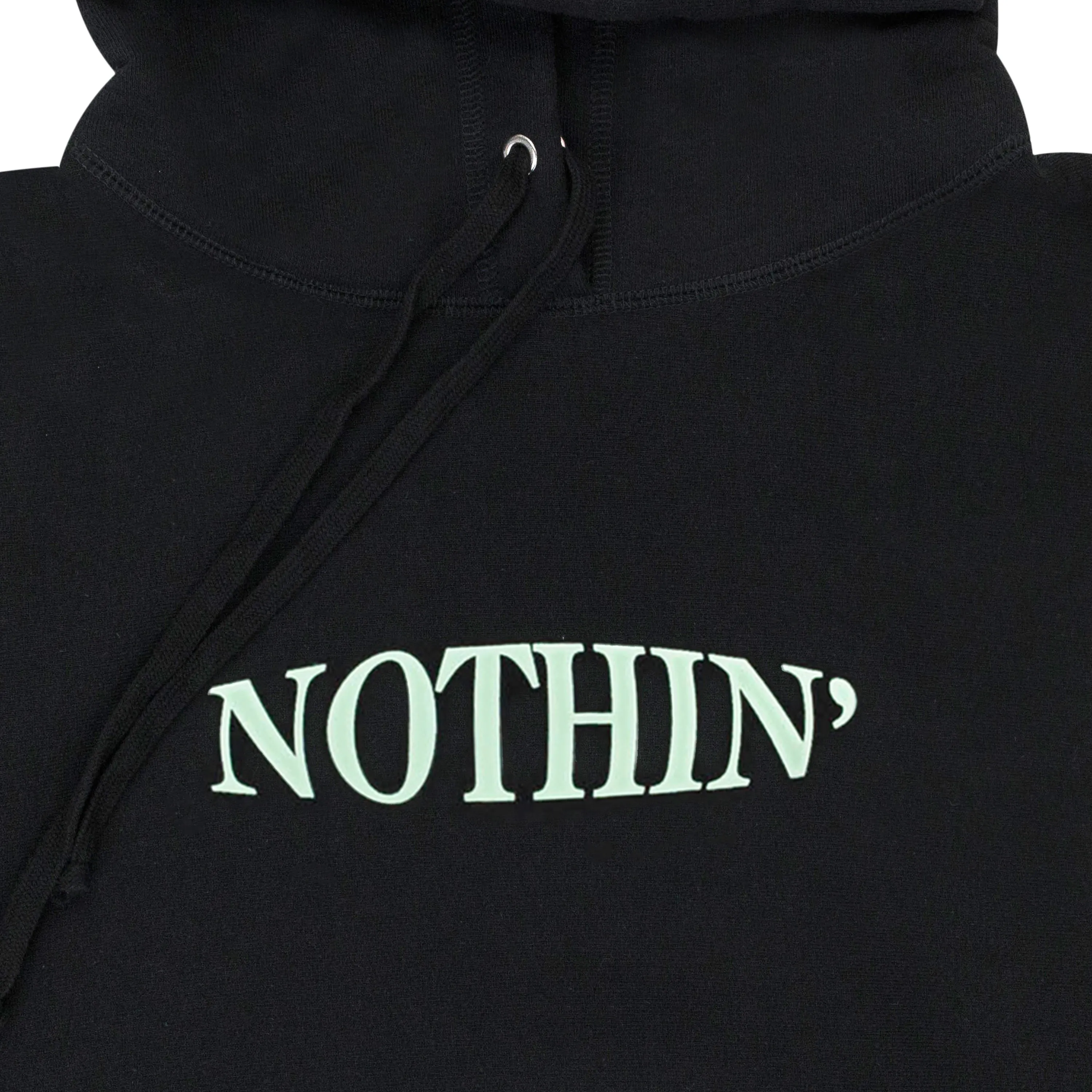 OVAL LOGO PULLOVER BLACK HOODIE