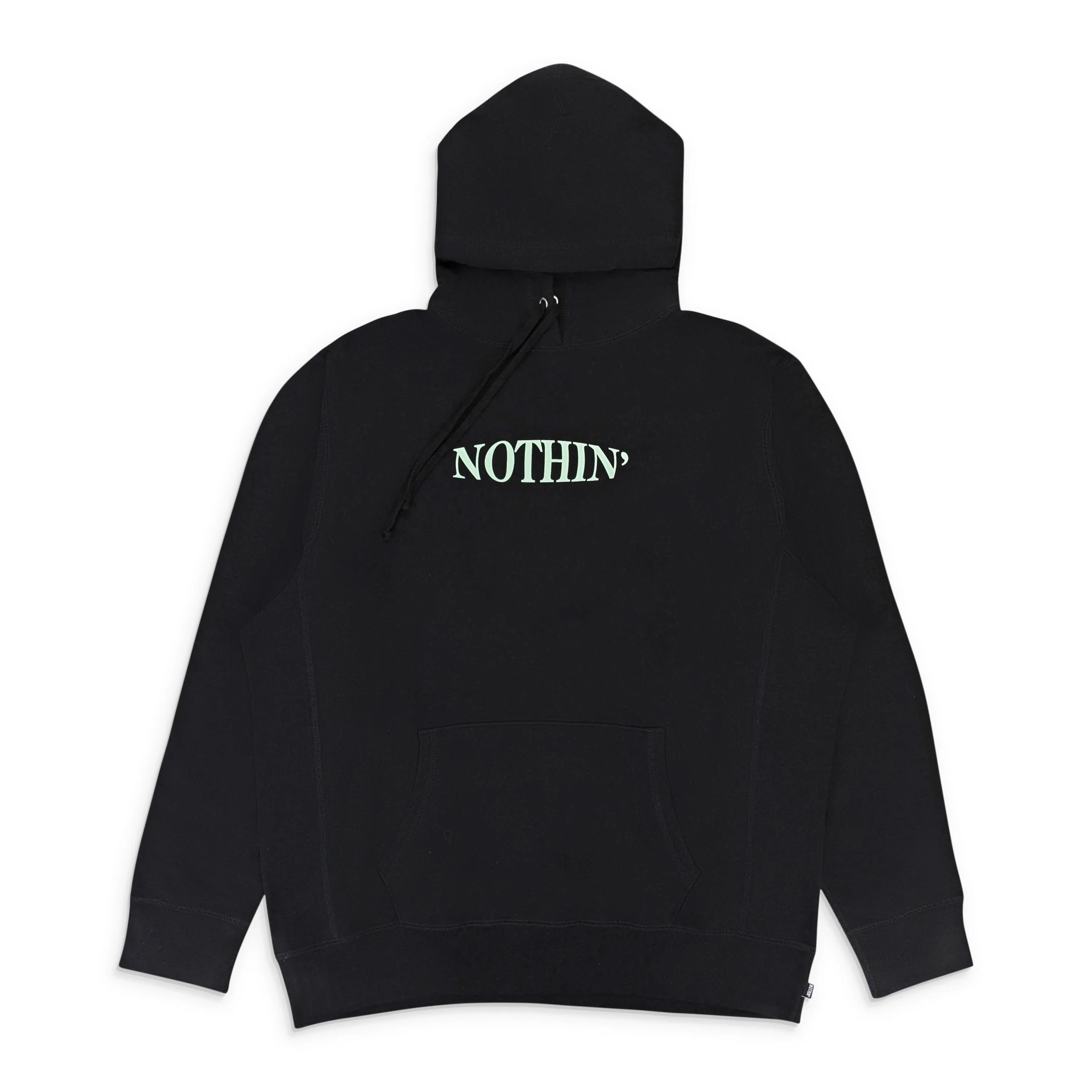 OVAL LOGO PULLOVER BLACK HOODIE