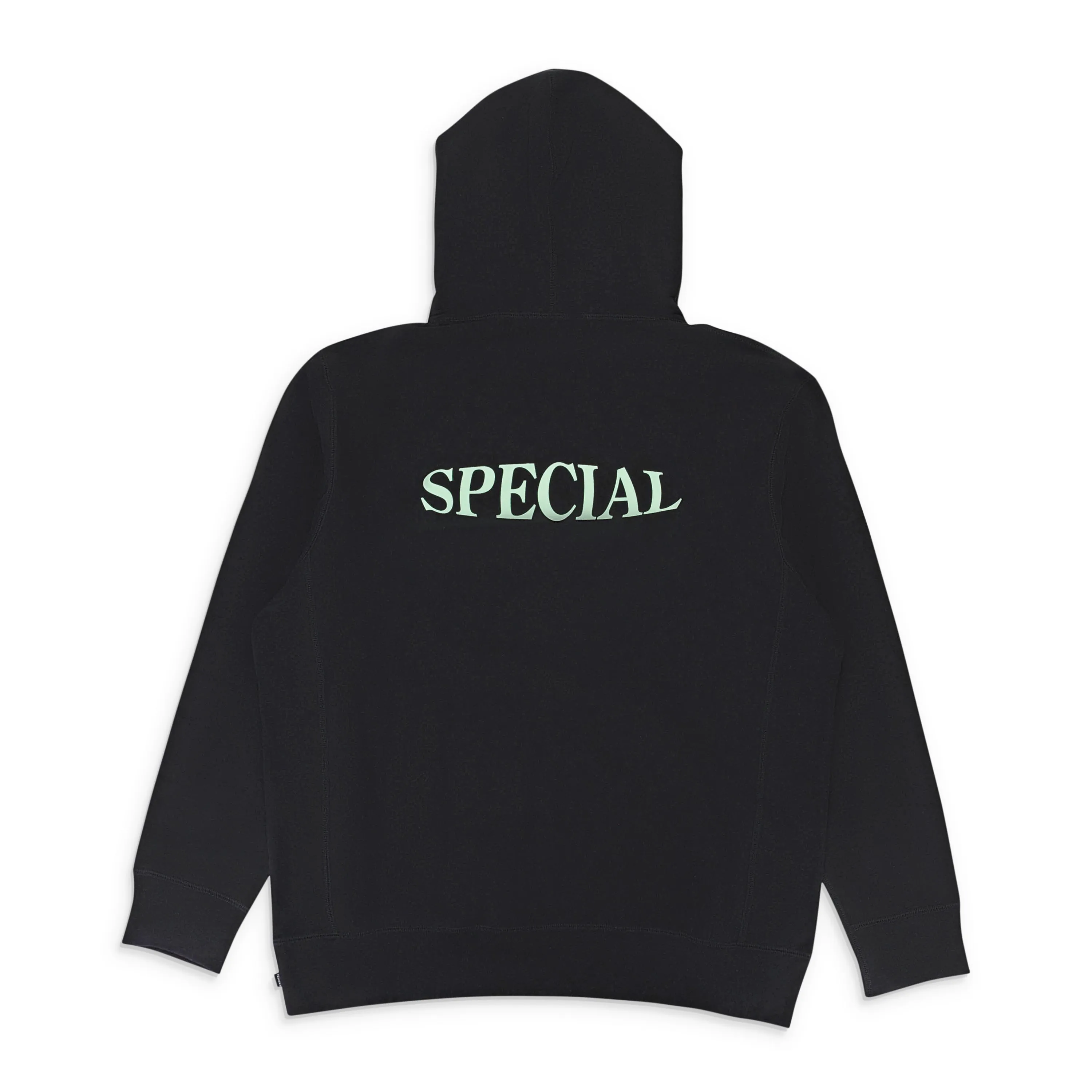 OVAL LOGO PULLOVER BLACK HOODIE